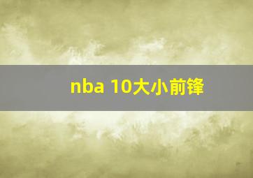 nba 10大小前锋